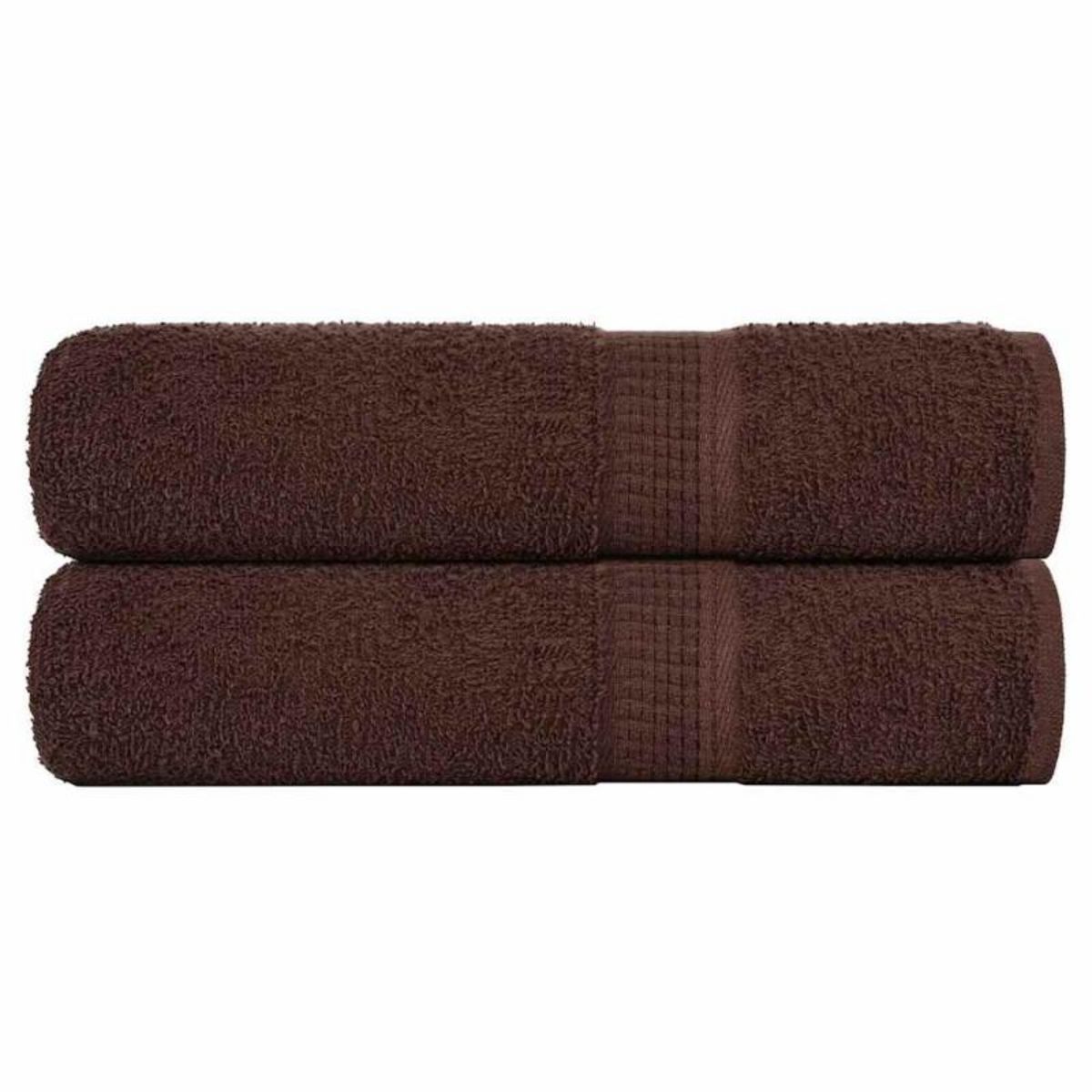 VIDAXL Serviettes de bain 2 pcs marron 100x150 cm 360 g m² 100% coton