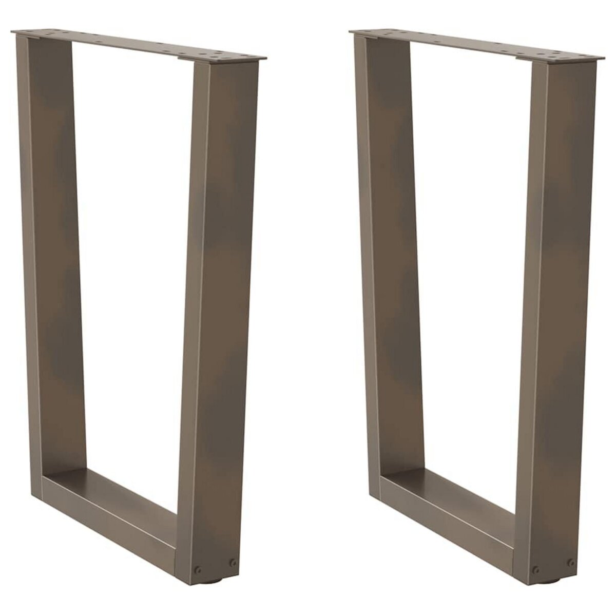 VIDAXL Pieds de table a manger forme V 2 pcs acier naturel acier