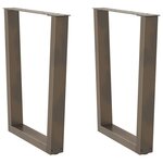 VIDAXL Pieds de table a manger forme V 2 pcs acier naturel acier