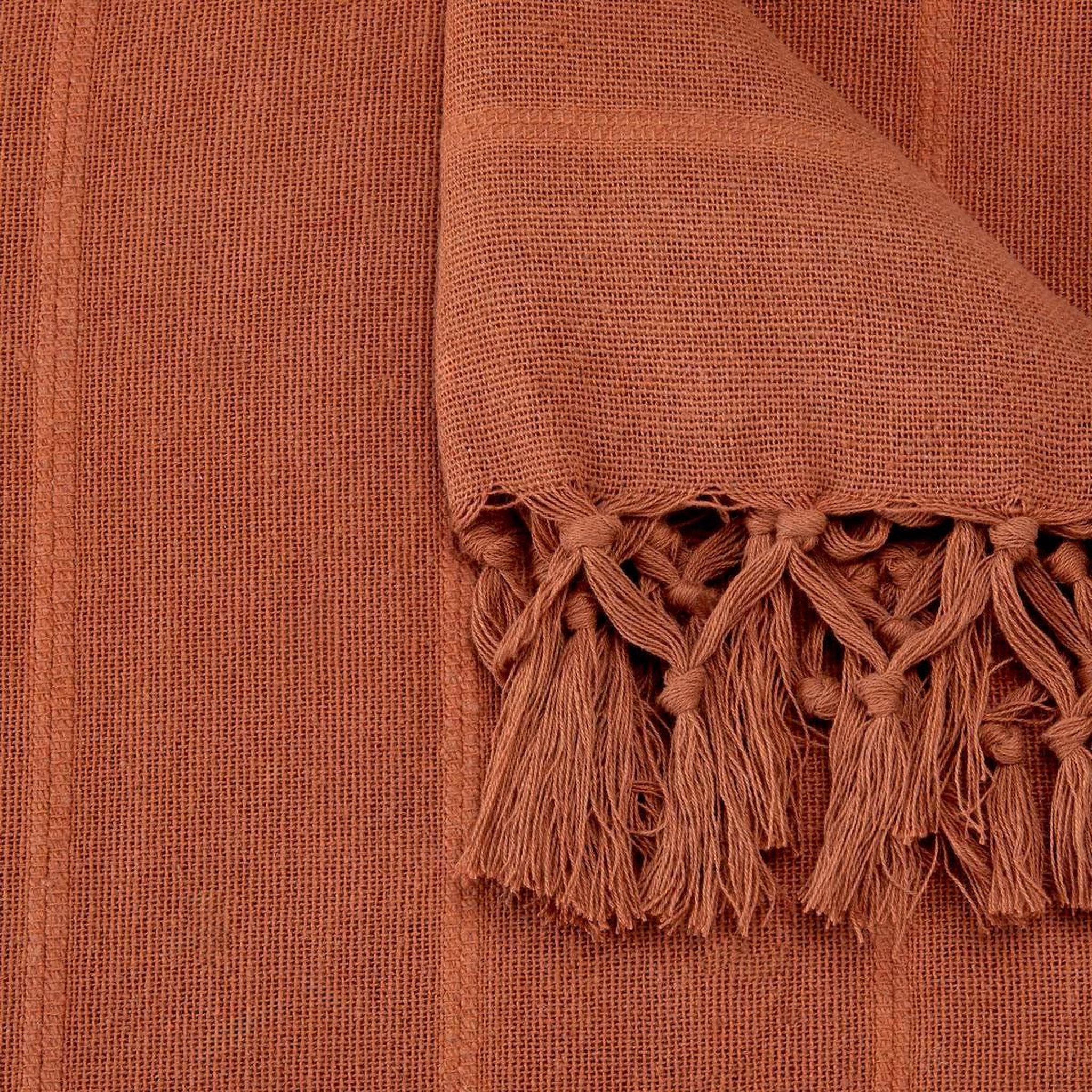 Voir la diapositive 3 : ATMOSPHERA Jeté de lit  anjali  160x220cm terracotta
