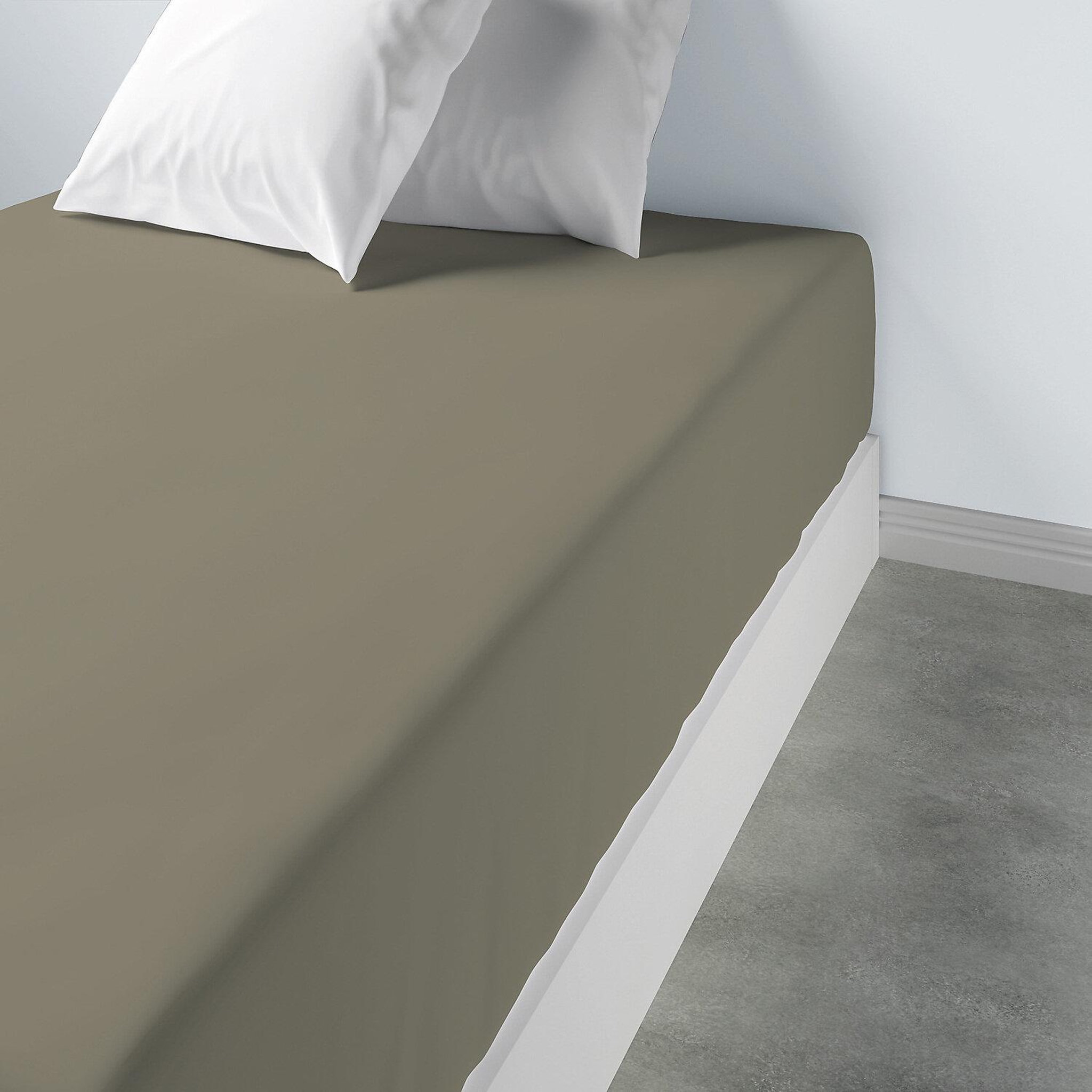 Voir la diapositive 3 : Les Ateliers du Linge Drap housse 100% coton 115g 57fils