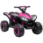 Voir la diapositive 1 : HOMCOM Quad buggy électrique enfant 12 V 3 Km/h max. effets lumineux et sonores rose noir