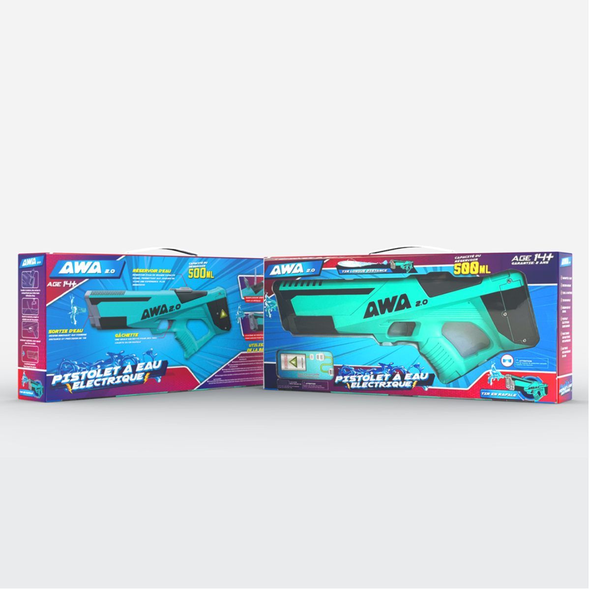 AWA Pistolet à eau électronique AWA - bleu