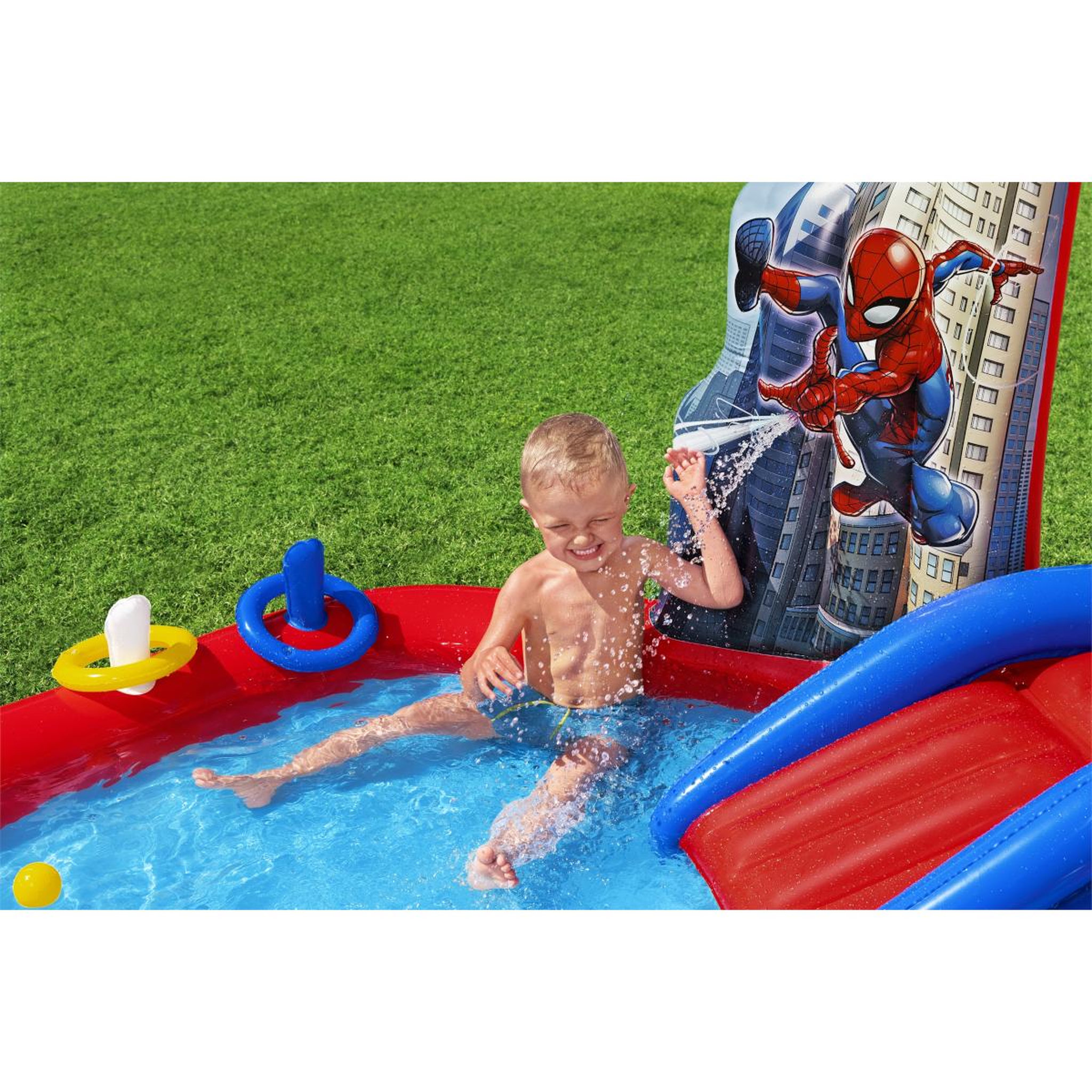 Voir la diapositive 3 : BESTWAY Aire de jeux gonflable spider-man 2,11 m x 2,06 m x 1,27 m - 98793