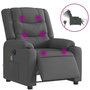 Voir la diapositive 2 : VIDAXL Fauteuil inclinable de massage electrique gris fonce tissu