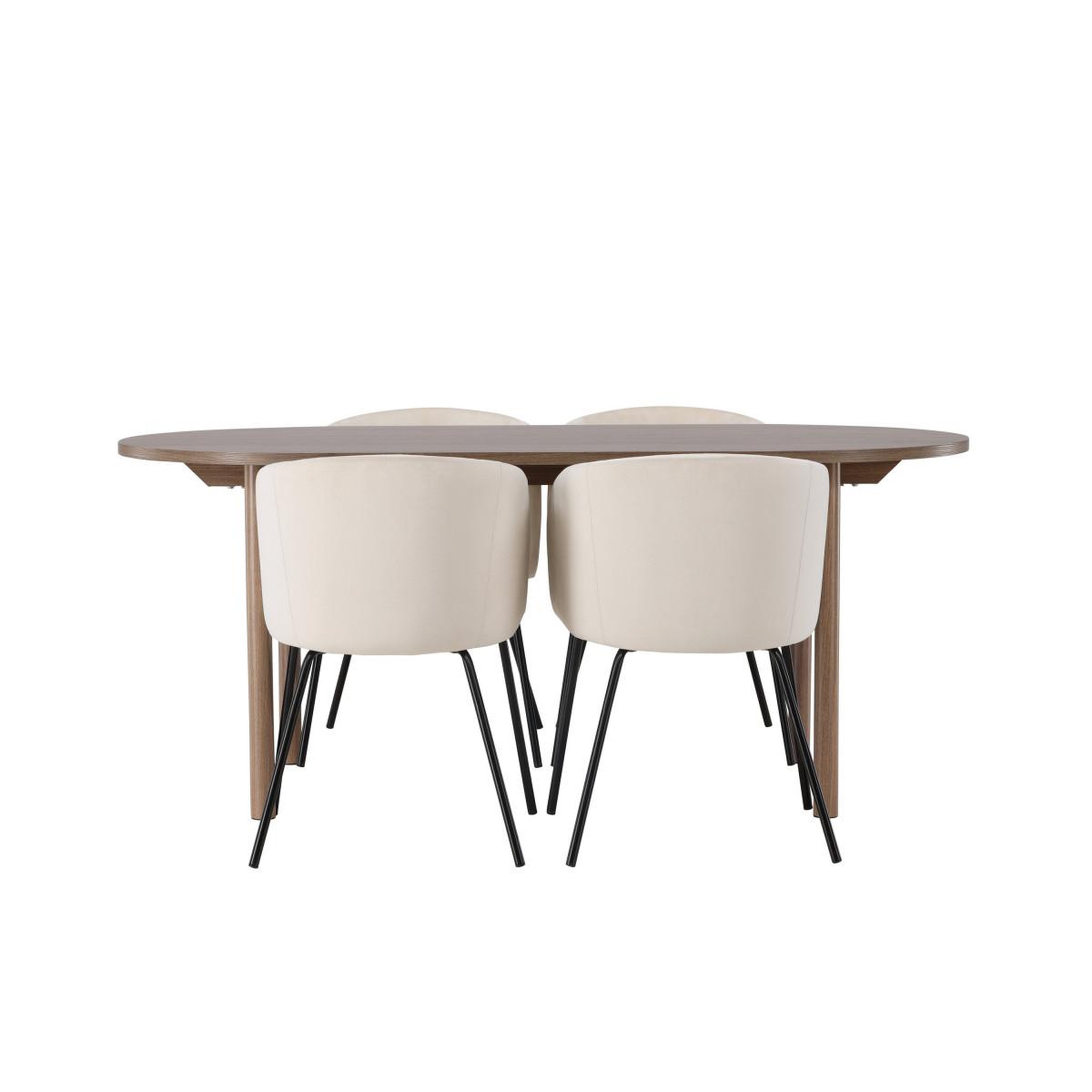 Voir la diapositive 2 : Paris Prix Ensemble table à manger & 4 chaises  andy & berit  180cm naturel & beige