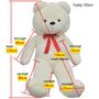 Voir la diapositive 5 : VIDAXL Ourson en peluche XXL Blanc 135 cm