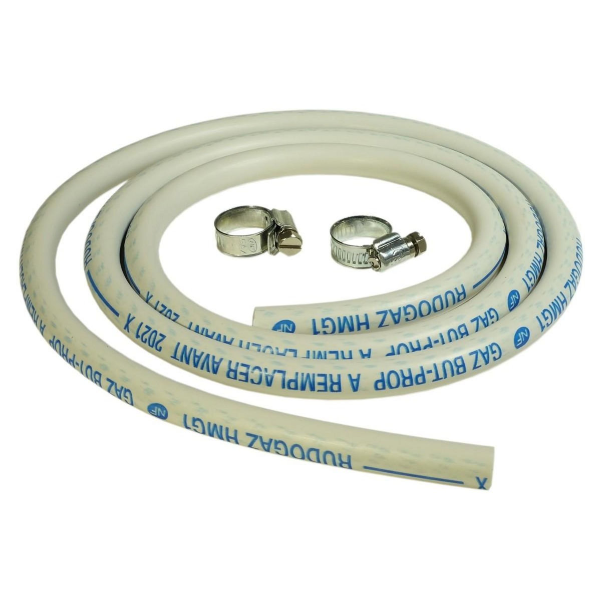 Proweltek Kit connexion gaz complet pour réchauds gaz tuyau souple 1.50m + Embout tétine + Détendeur butane 28 mbars