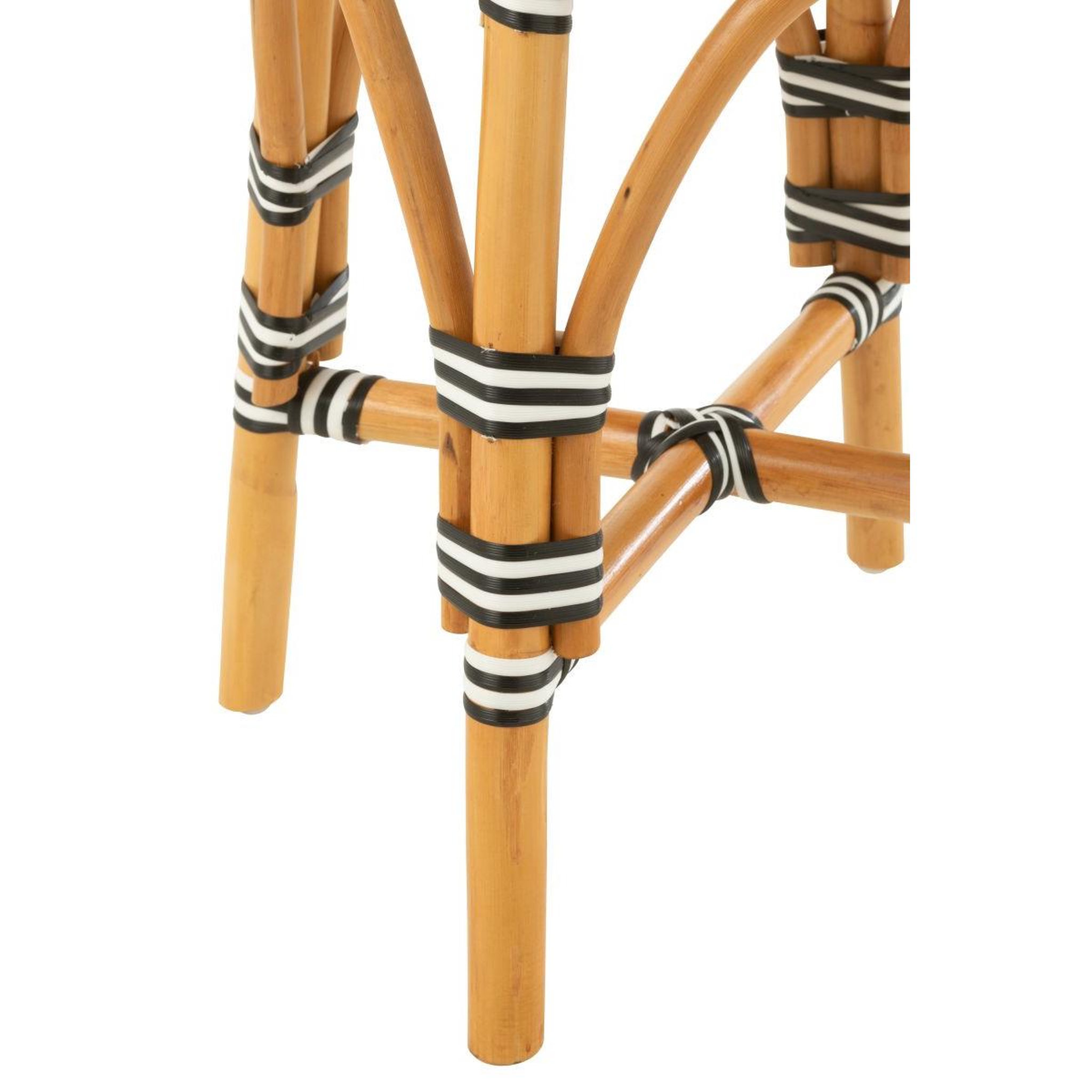 Voir la diapositive 5 : J-LINE Tabouret en rotin  danial  44cm noir