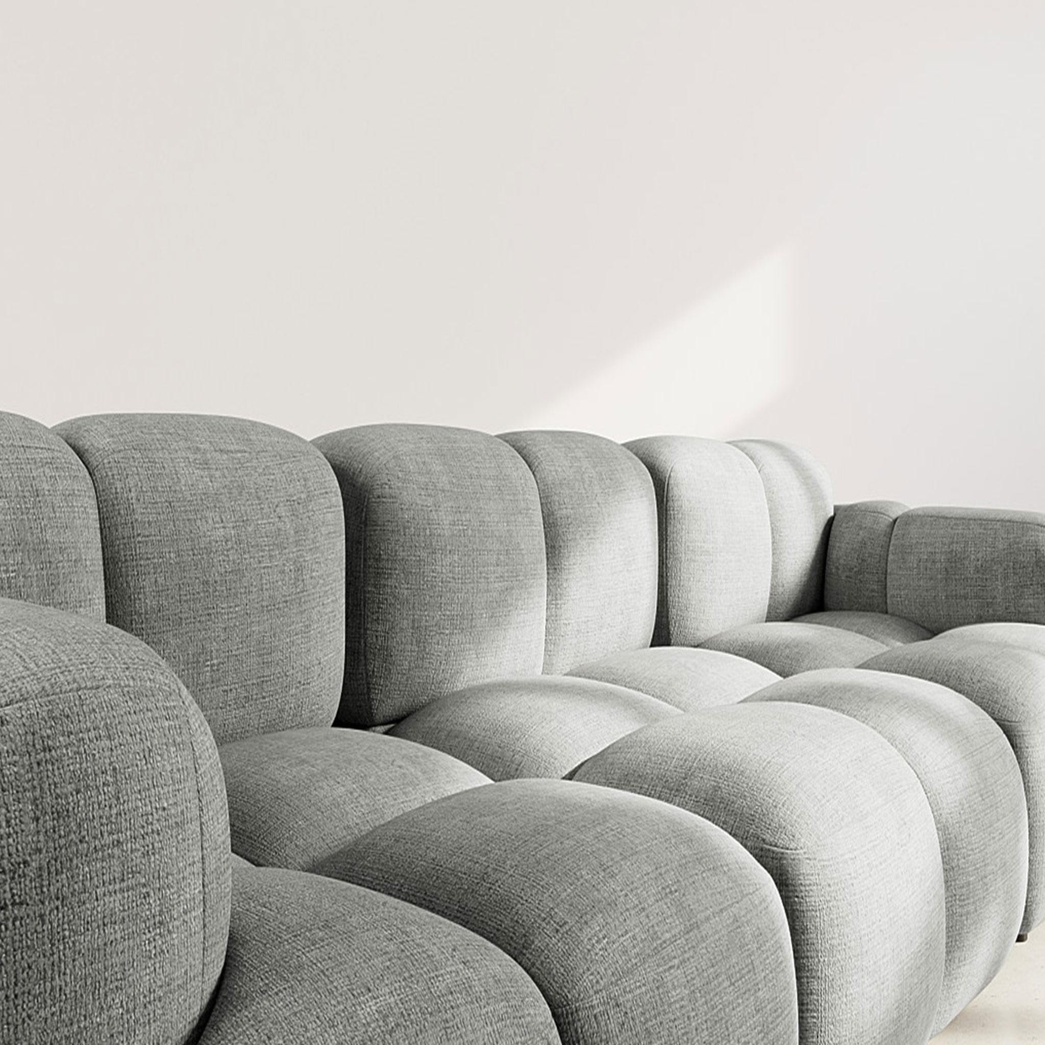 Voir la diapositive 4 : BEST MOBILIER Grace - canapé modulable 3 places en velours texturé