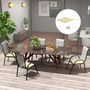 Voir la diapositive 4 : OUTSUNNY Lot de 6 coussins de chaises de jardin polyester beige