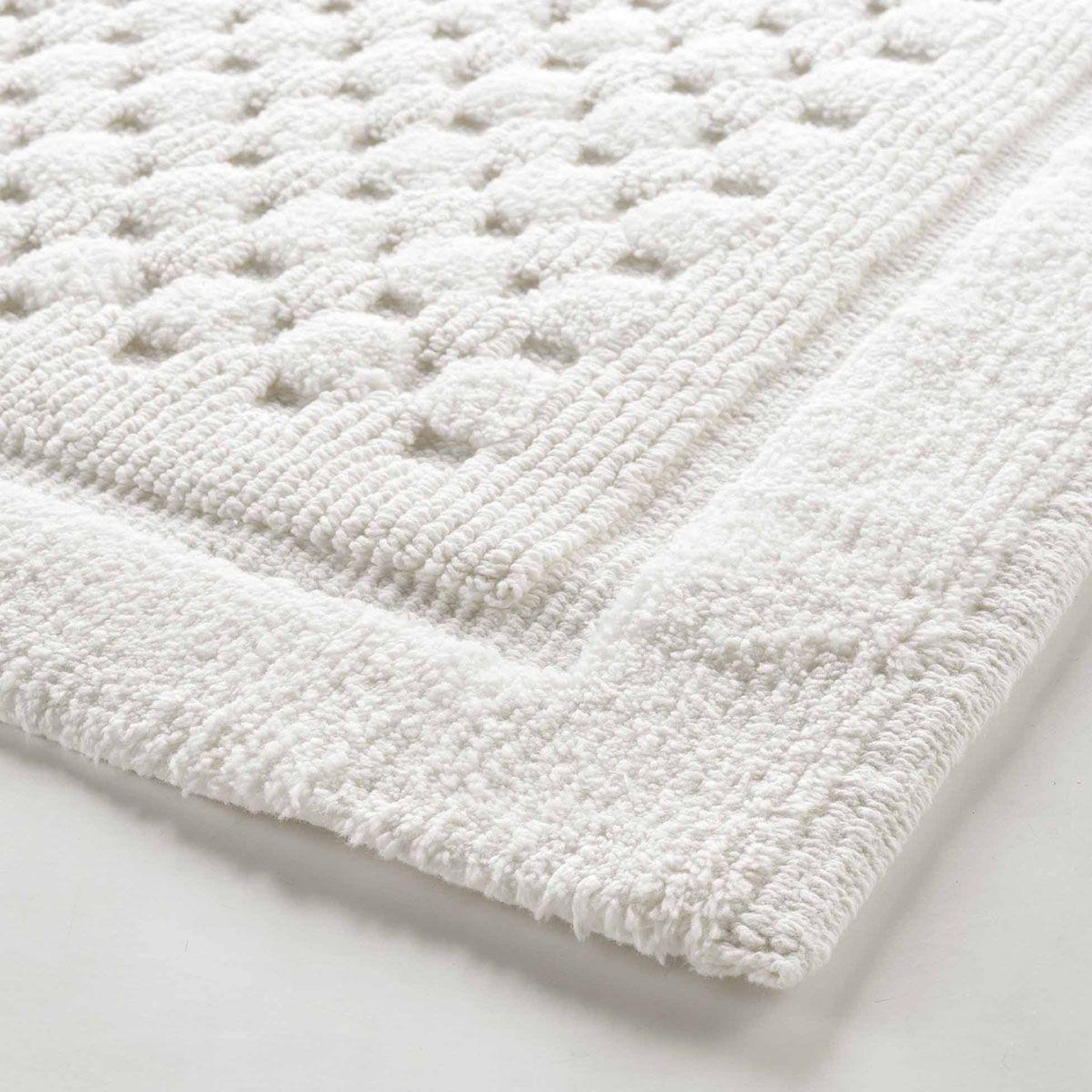Voir la diapositive 2 : Douceur d'Intérieur Tapis de bain jacquard  damaris  50x80cm blanc