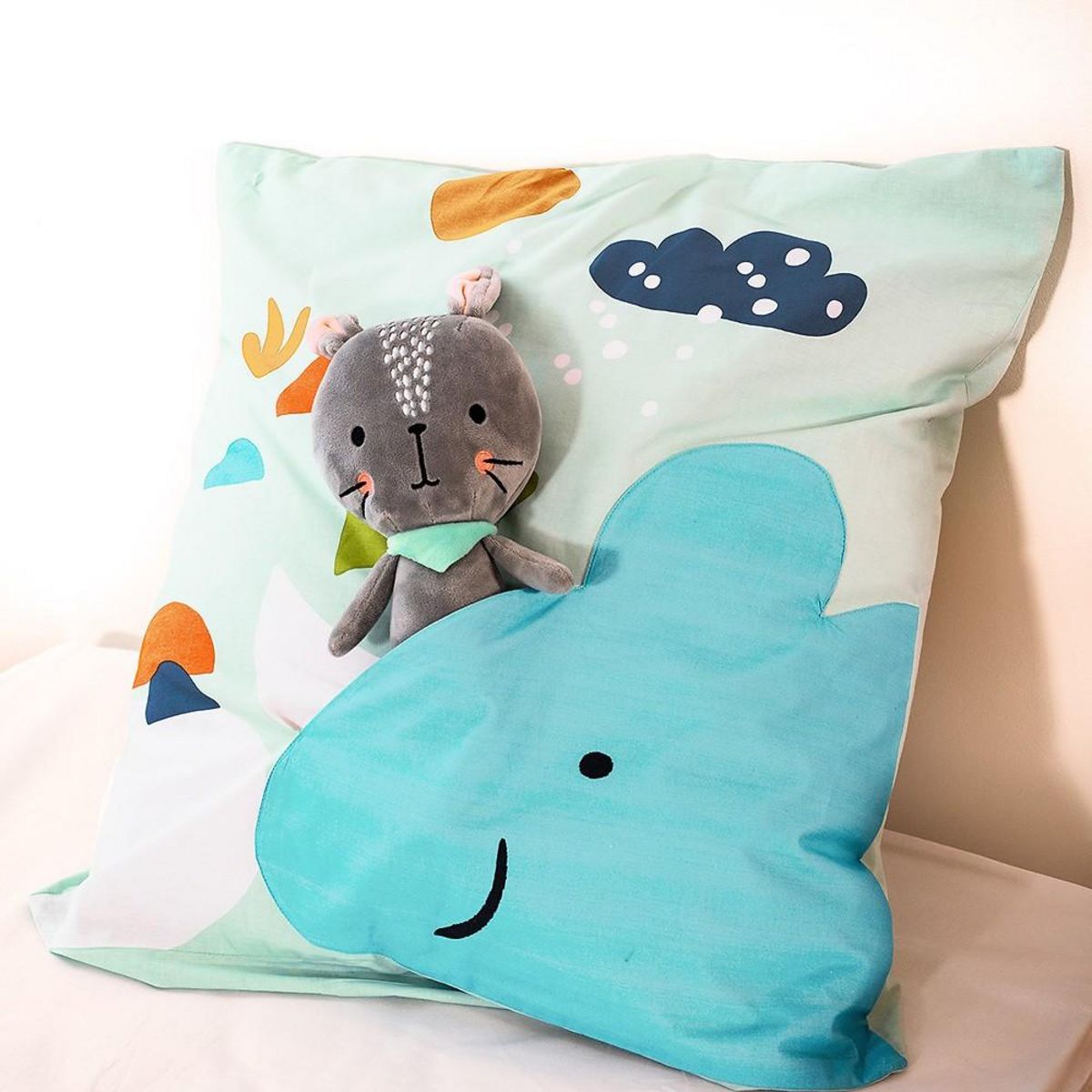 Home collection Parure de couette 2pcs 140x200cm polycoton dilia