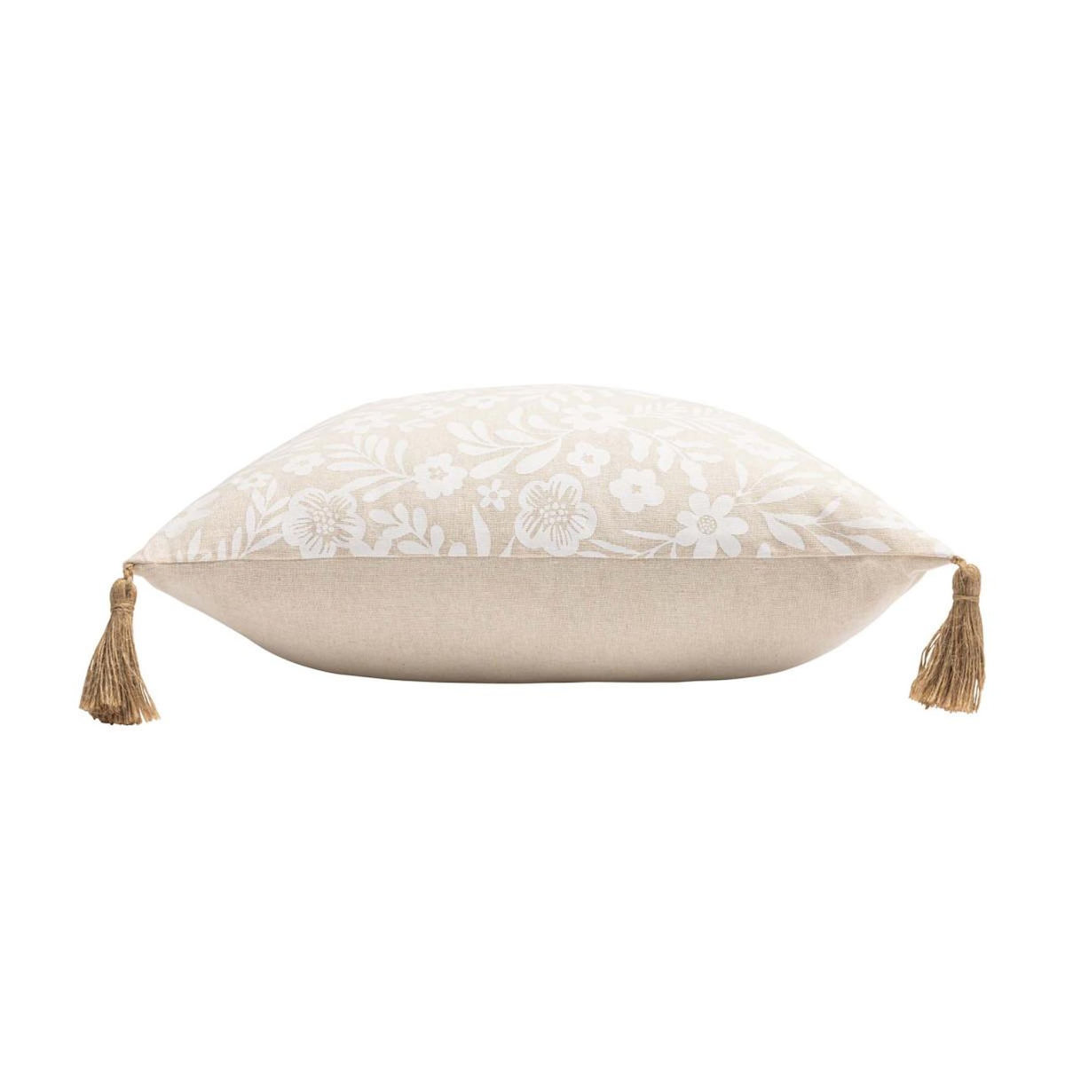 Paris Prix Coussin Déco à Pompons  Angie  45x45cm Naturel