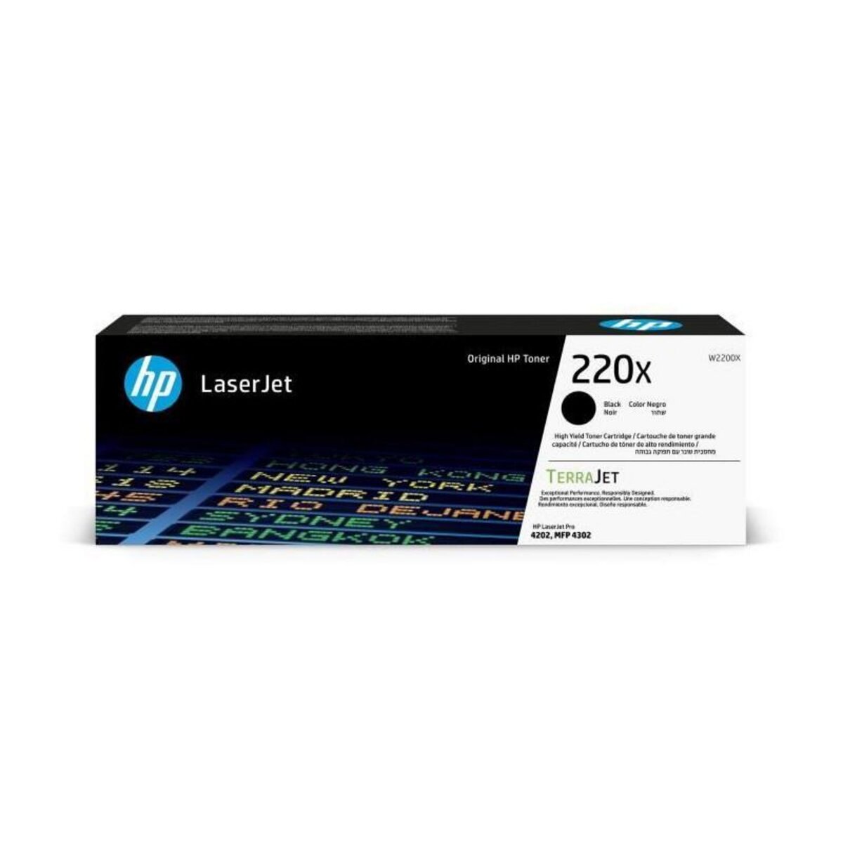 HP Cartouche de Toner HP 220X Noir grande capacité Authentique (W2200X) pour HP LaserJet Pro 4202 / 4302