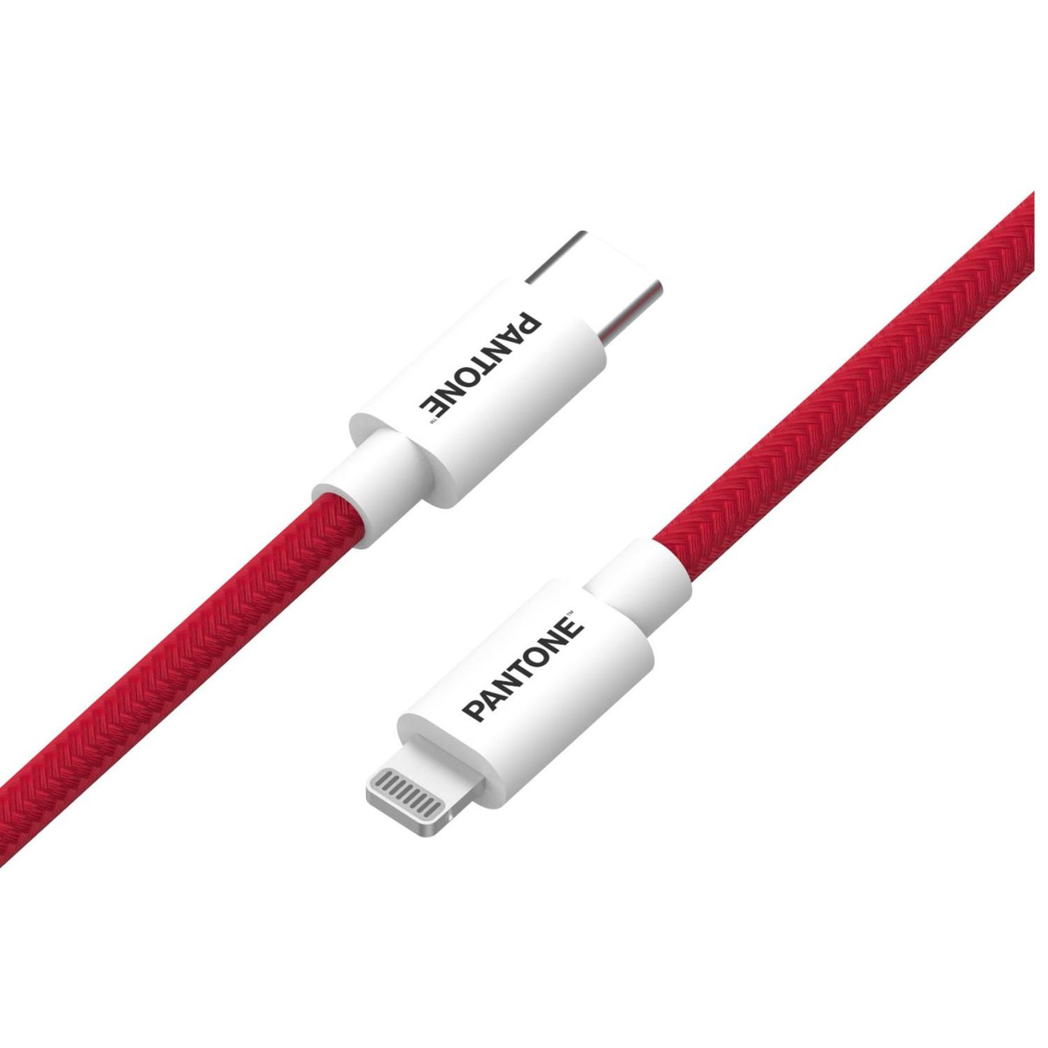 Pantone Pantone PT-CTL002-5R1 câble Lightning 1,5 m Rouge, Blanc