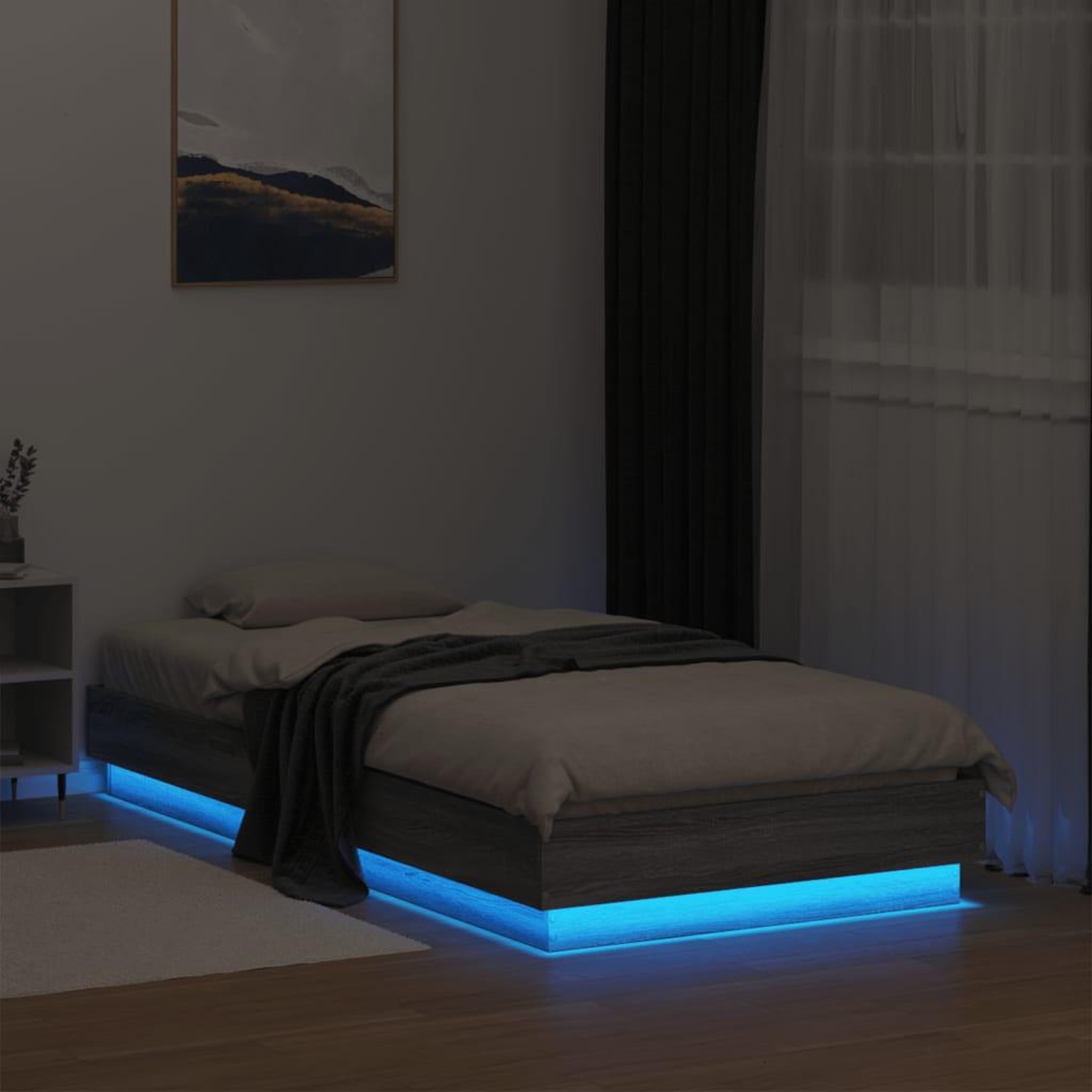 Voir la diapositive 5 : VIDAXL Cadre de lit sans matelas avec lumieres LED 75x190 cm