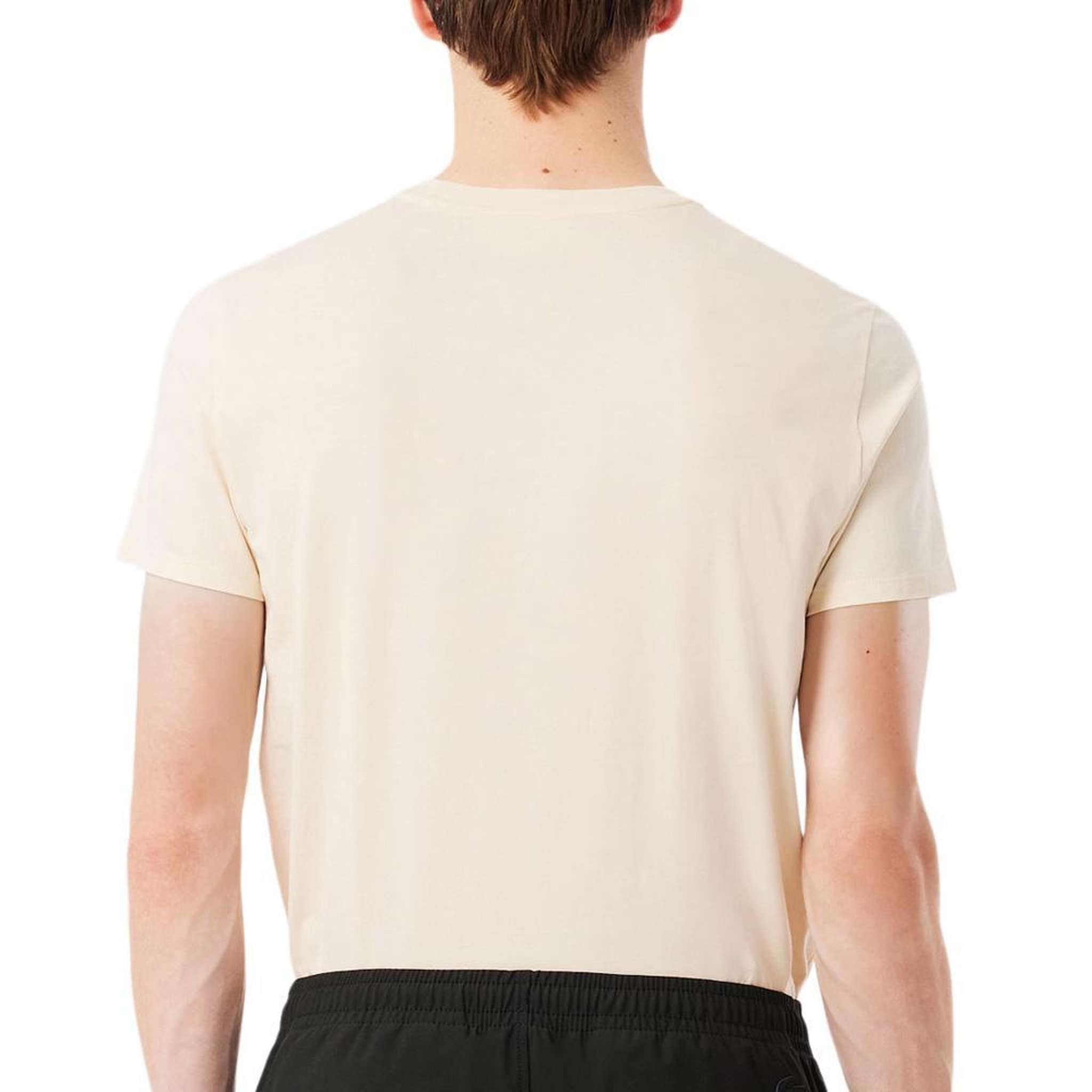 Voir la diapositive 4 : Lacoste T-shirt jaune pale homme lacoste pima