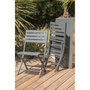 Voir la diapositive 4 : DCB GARDEN Chaise de jardin pliante - Aluminium - Anthracite - MARIUS