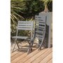 DCB GARDEN Chaise de jardin pliante - Aluminium - Anthracite - MARIUS