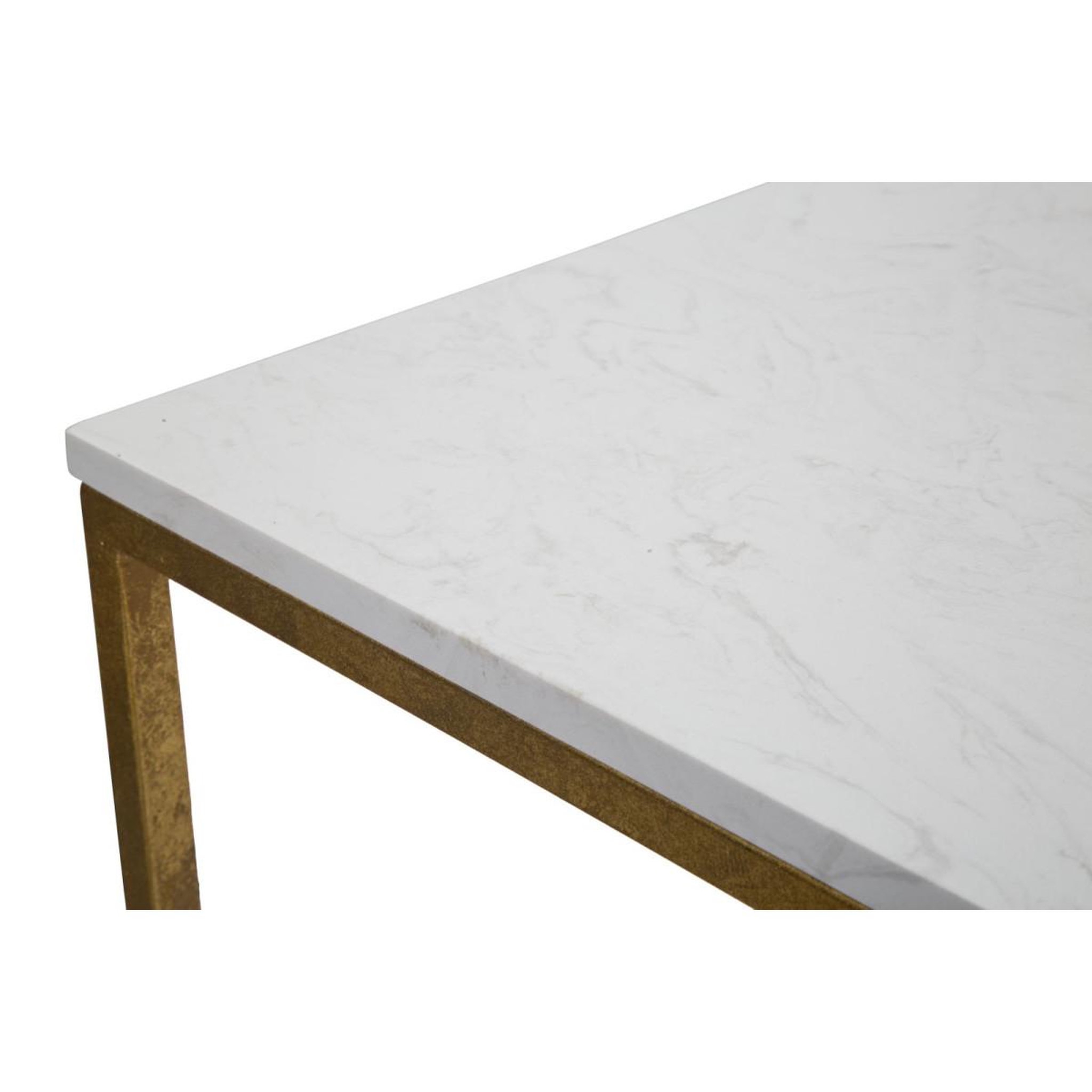 Voir la diapositive 3 : Paris Prix Table d'appoint design  eva  60cm blanc & or