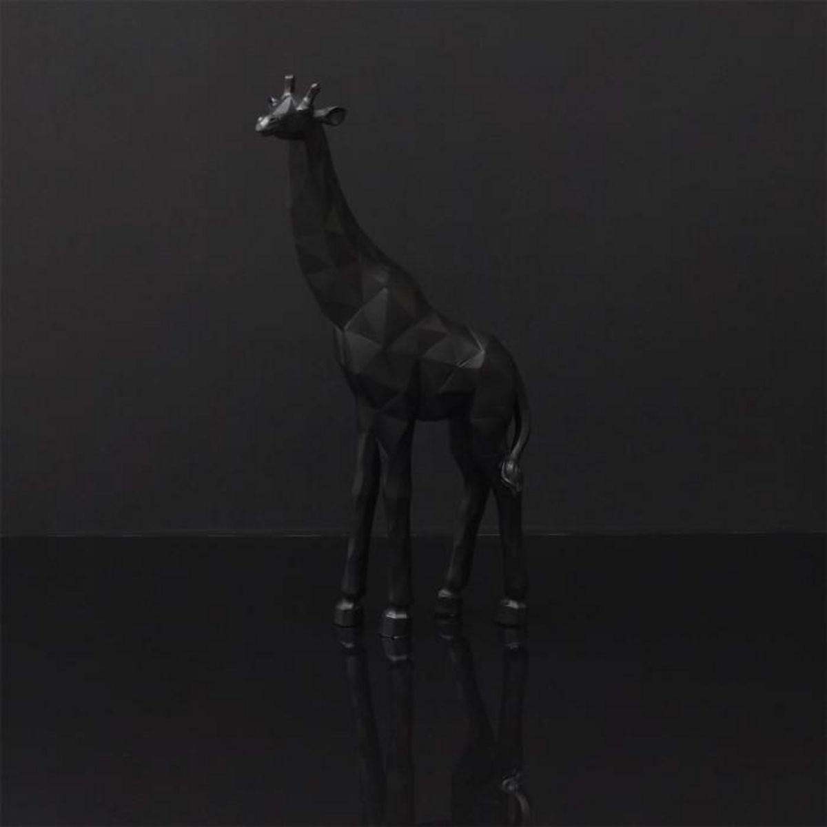 Paris Prix Statuette Déco  Girafe Origami  40cm Noir