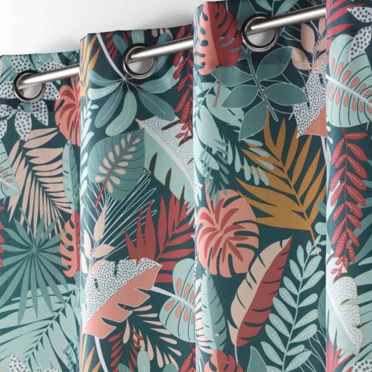 Paris Prix Rideau à Œillets Imprimé  Jacala  140x260cm Bleu