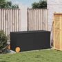 Voir la diapositive 3 : VIDAXL Boîte de rangement de jardin et roues noir 283L resine tressee