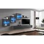 Voir la diapositive 2 : Paris Prix Meuble TV Mural Design  Switch XX  330cm Gris
