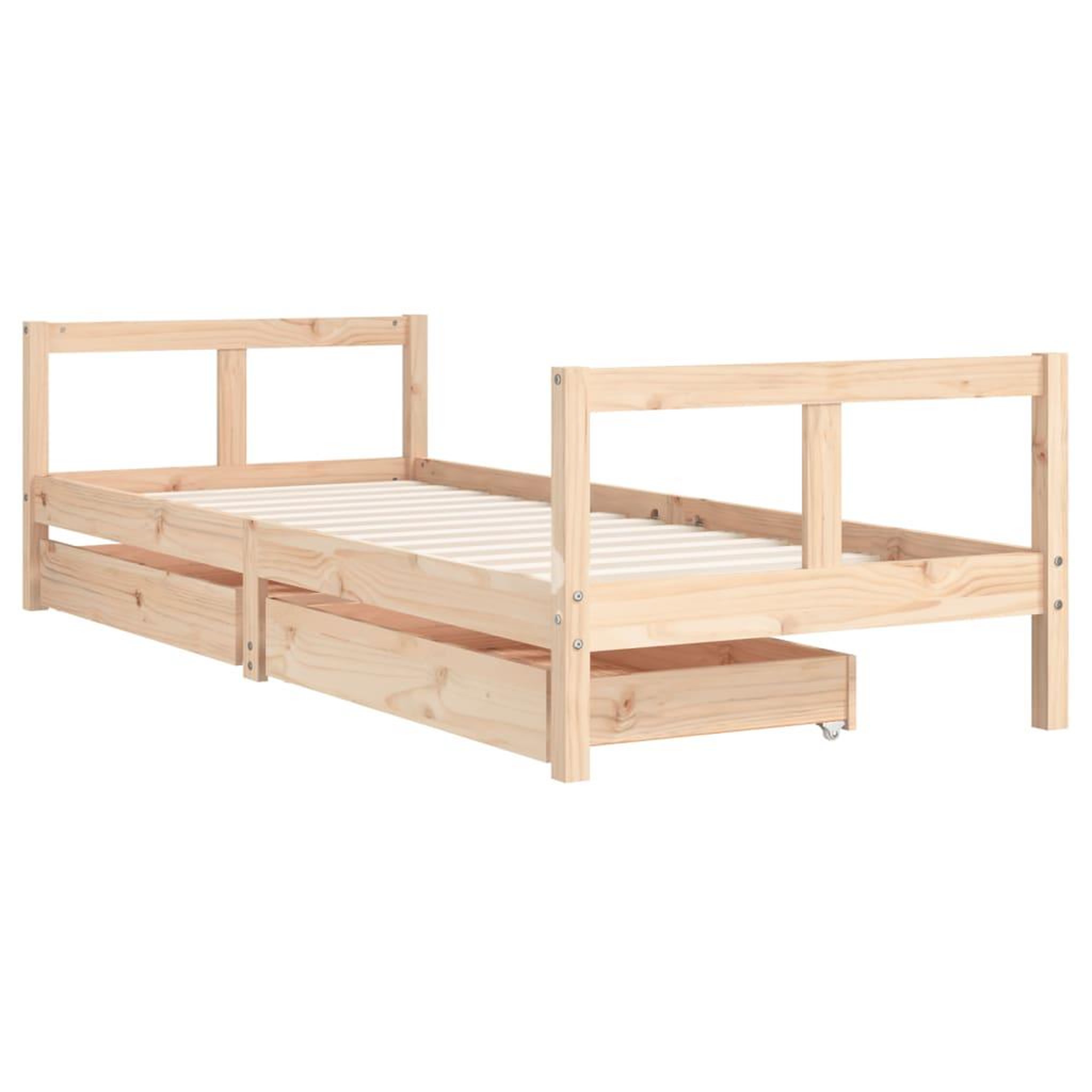 Voir la diapositive 3 : VIDAXL Cadre de lit pour enfants gris 80x200 cm bois de pin massif