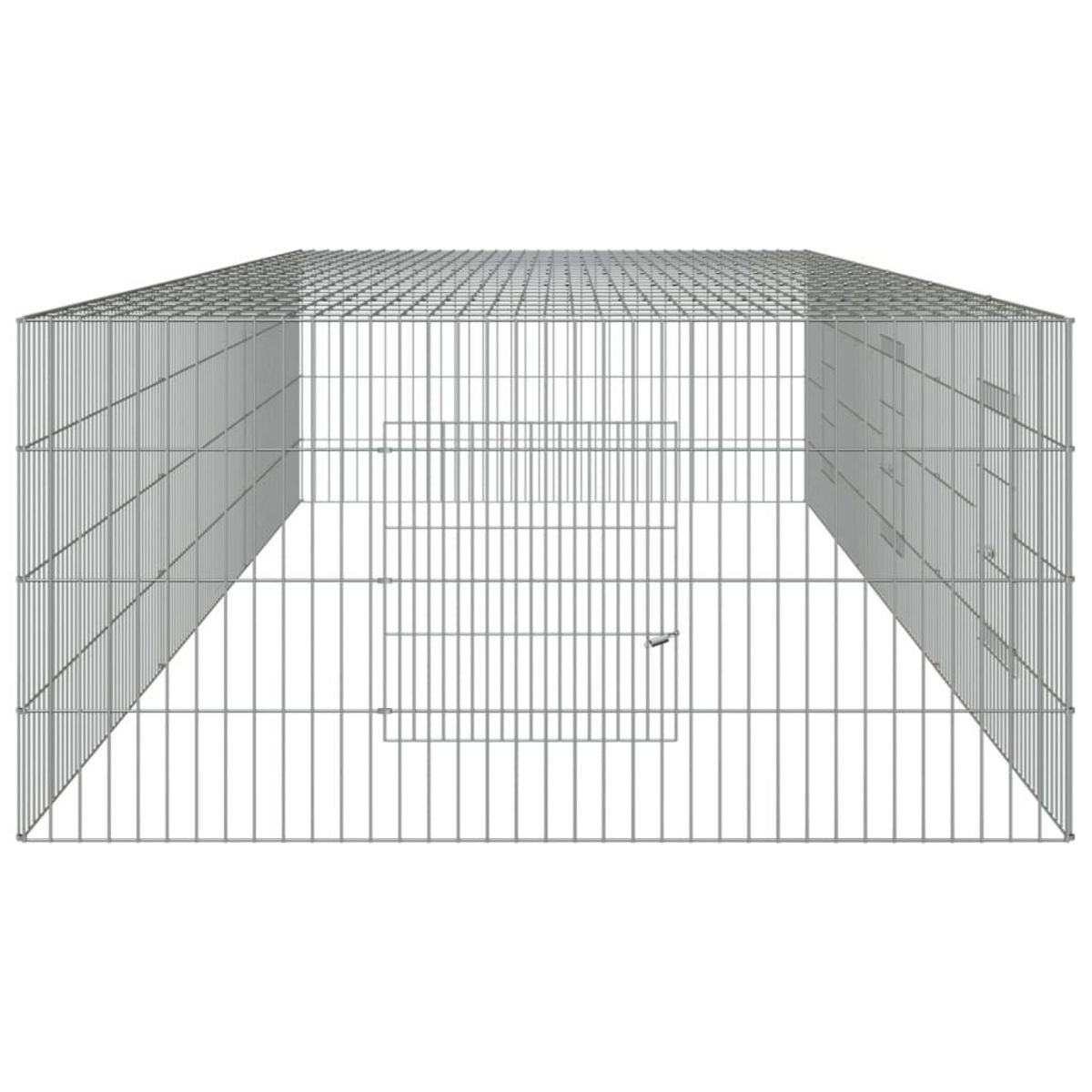 VIDAXL Cage a lapin 3 panneaux 325x109x54 cm Fer galvanise