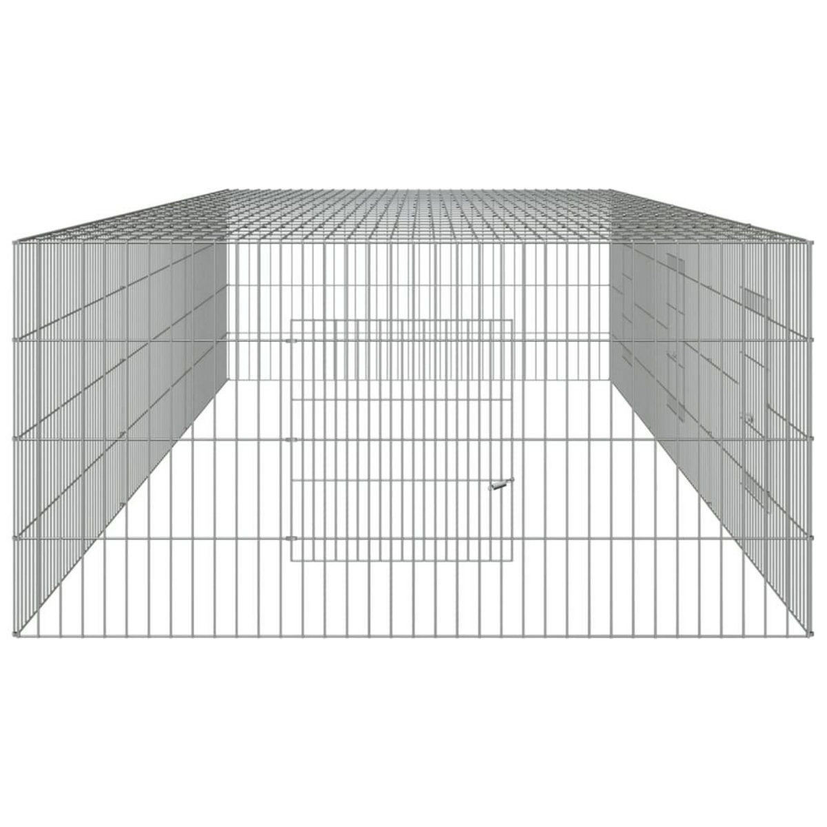 VIDAXL Cage a lapin 3 panneaux 325x109x54 cm Fer galvanise