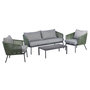 Voir la diapositive 1 : GARDENSTAR Salon bas de jardin - 4/5 places - Aluminium - Vert - TILLEUL