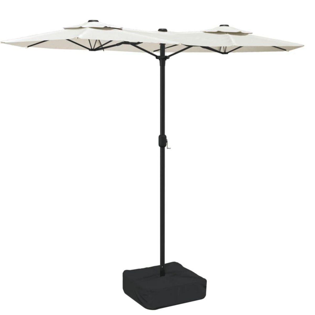 VIDAXL Parasol de jardin a double tete blanc sable 316x240 cm