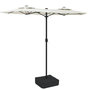 Voir la diapositive 2 : VIDAXL Parasol de jardin a double tete blanc sable 316x240 cm