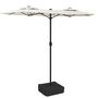 Voir la diapositive 2 : VIDAXL Parasol de jardin a double tete blanc sable 316x240 cm