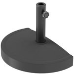 OUTSUNNY Pied de parasol base de lestage parasol demi-cercle 49 x 31x 33 cm poids net 9 Kg résine métal noir