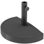 Voir la diapositive 1 : OUTSUNNY Pied de parasol base de lestage parasol demi-cercle 49 x 31x 33 cm poids net 9 Kg résine métal noir