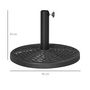 Voir la diapositive 3 : OUTSUNNY Pied de parasol rond base de lestage Ø 45 x 33H cm HDPE aspect rotin tressé poids net 8 Kg noir