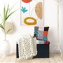Voir la diapositive 4 : The Home Deco Factory Coffre de rangement pliablePatchwork - Multicolor