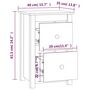 Voir la diapositive 6 : VIDAXL Tables de chevet 2 pcs Noir 40x35x61,5 cm Bois de pin massif