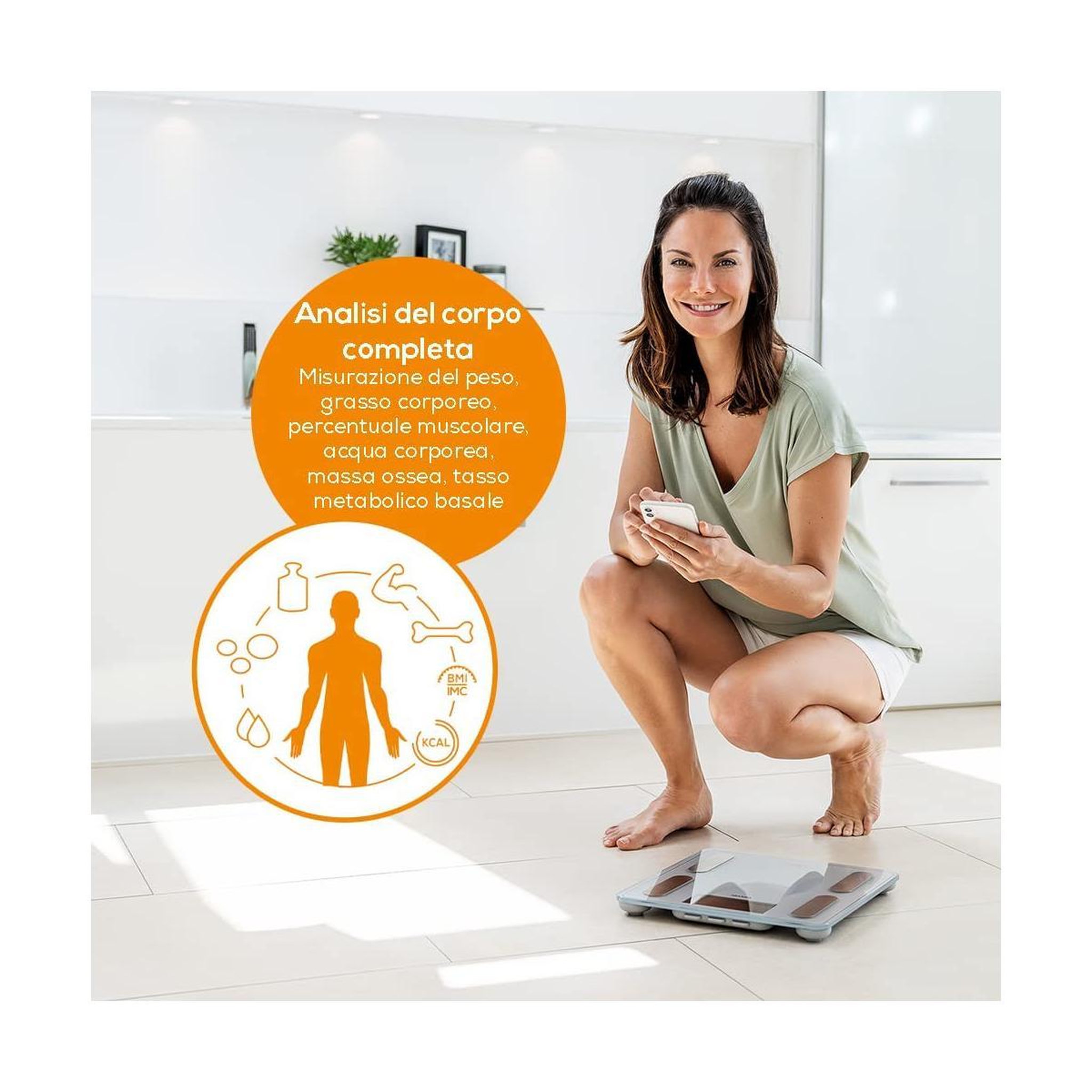 Voir la diapositive 3 : Beurer Beurer bf 405 signature line carré acier inoxydable pèse-personne électronique