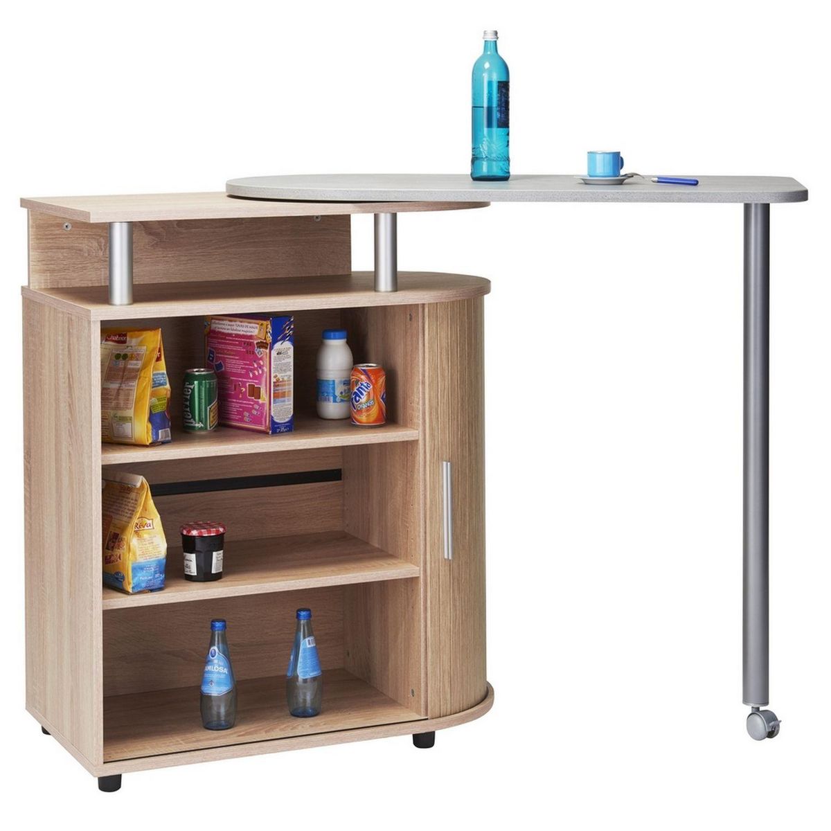 Desserte de cuisine avec plateau de table pivotant FAST FOOD