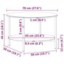 Voir la diapositive 6 : VIDAXL Table a the Noir et transparent 70 cm Verre trempe