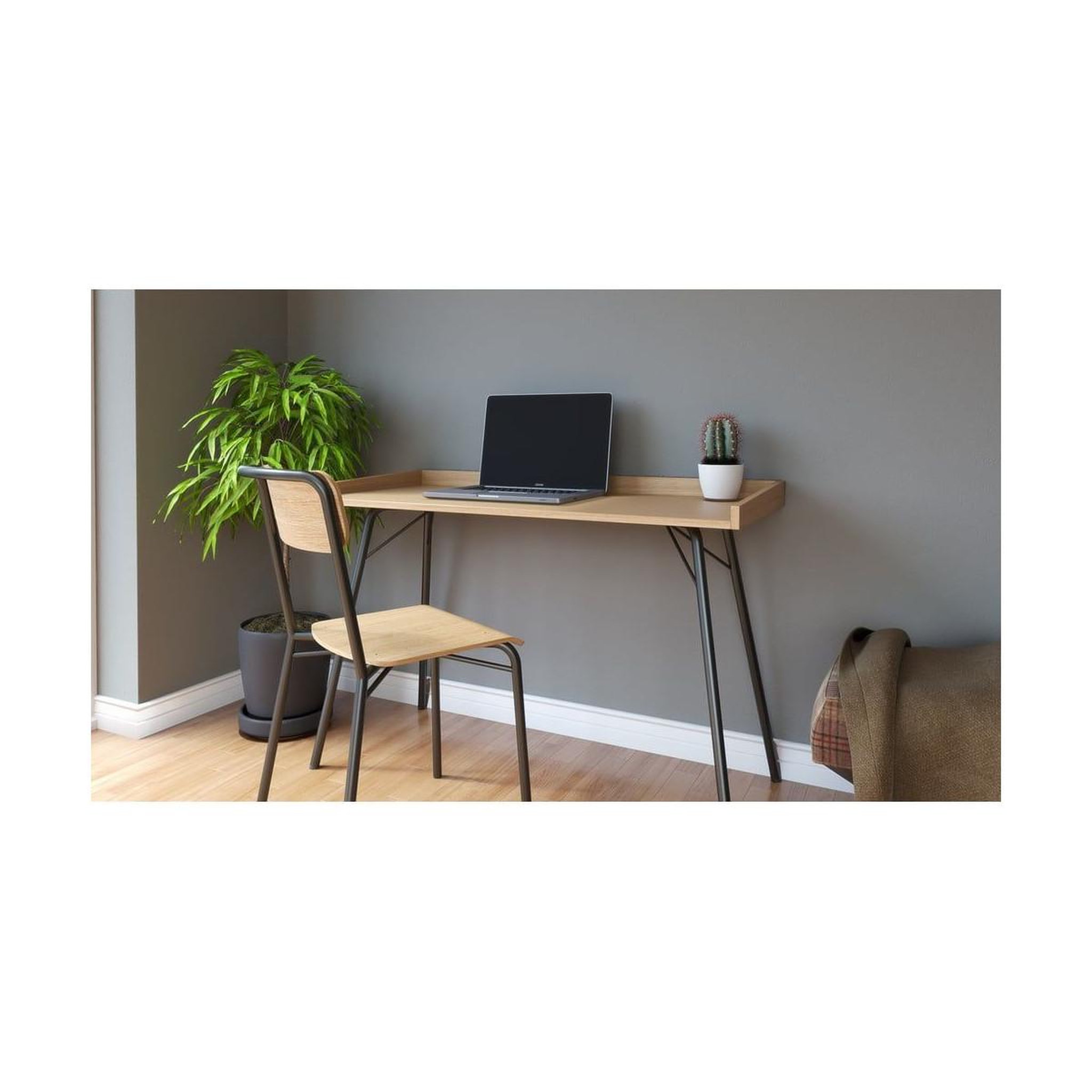 Voir la diapositive 3 : Paris Prix Bureau design en bois  rayburn  115cm naturel