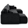 Voir la diapositive 5 : LISA DESIGN Apolline - canapé panoramique en u 7 places convertible avec coffres en tissu moucheté
