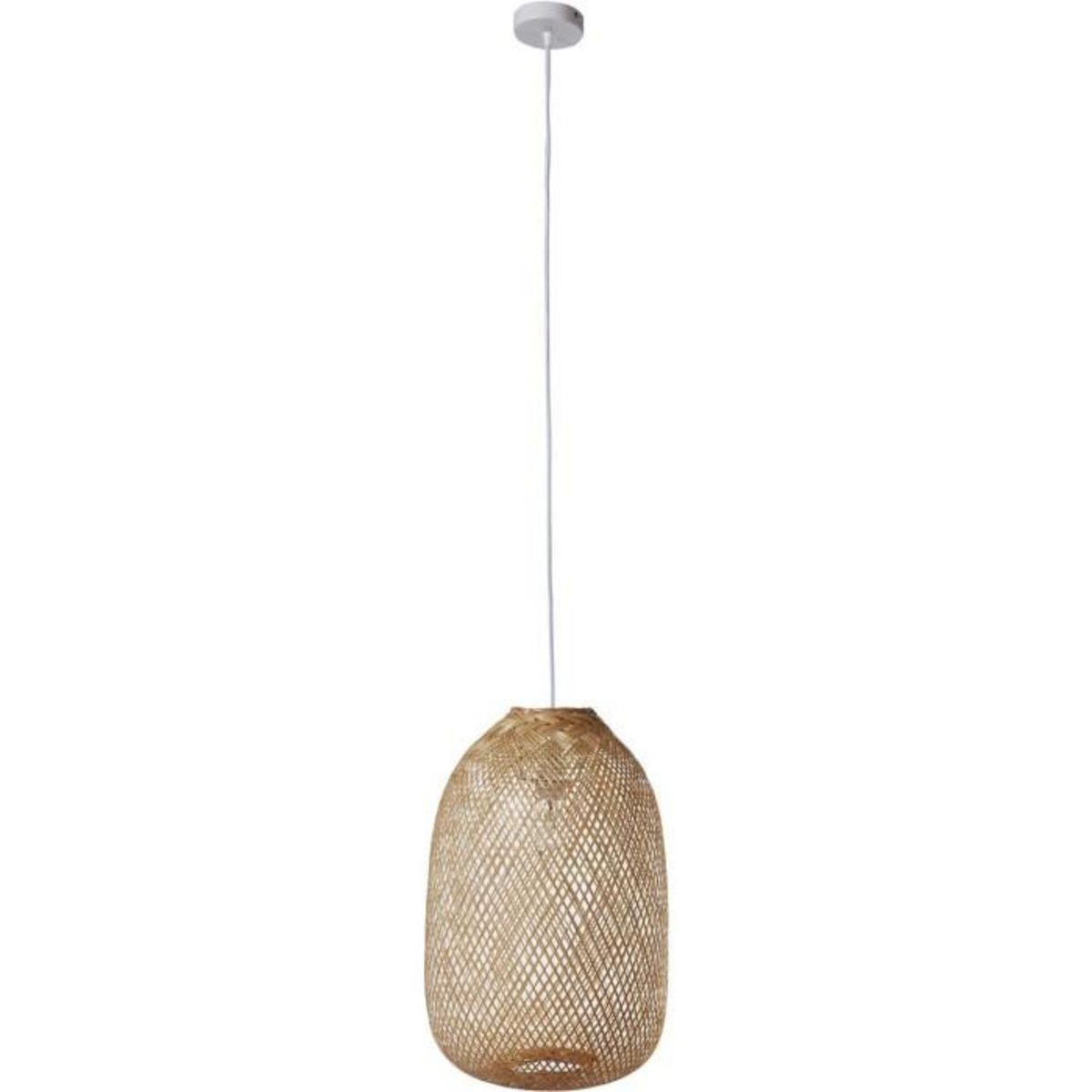 Paris Prix Lampe Suspension en Bambou  Shore  150cm Beige