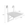 Voir la diapositive 6 : SWEEEK Table d'appoint en bois pour balcon. carrée. rabattable. hauteur ajustable