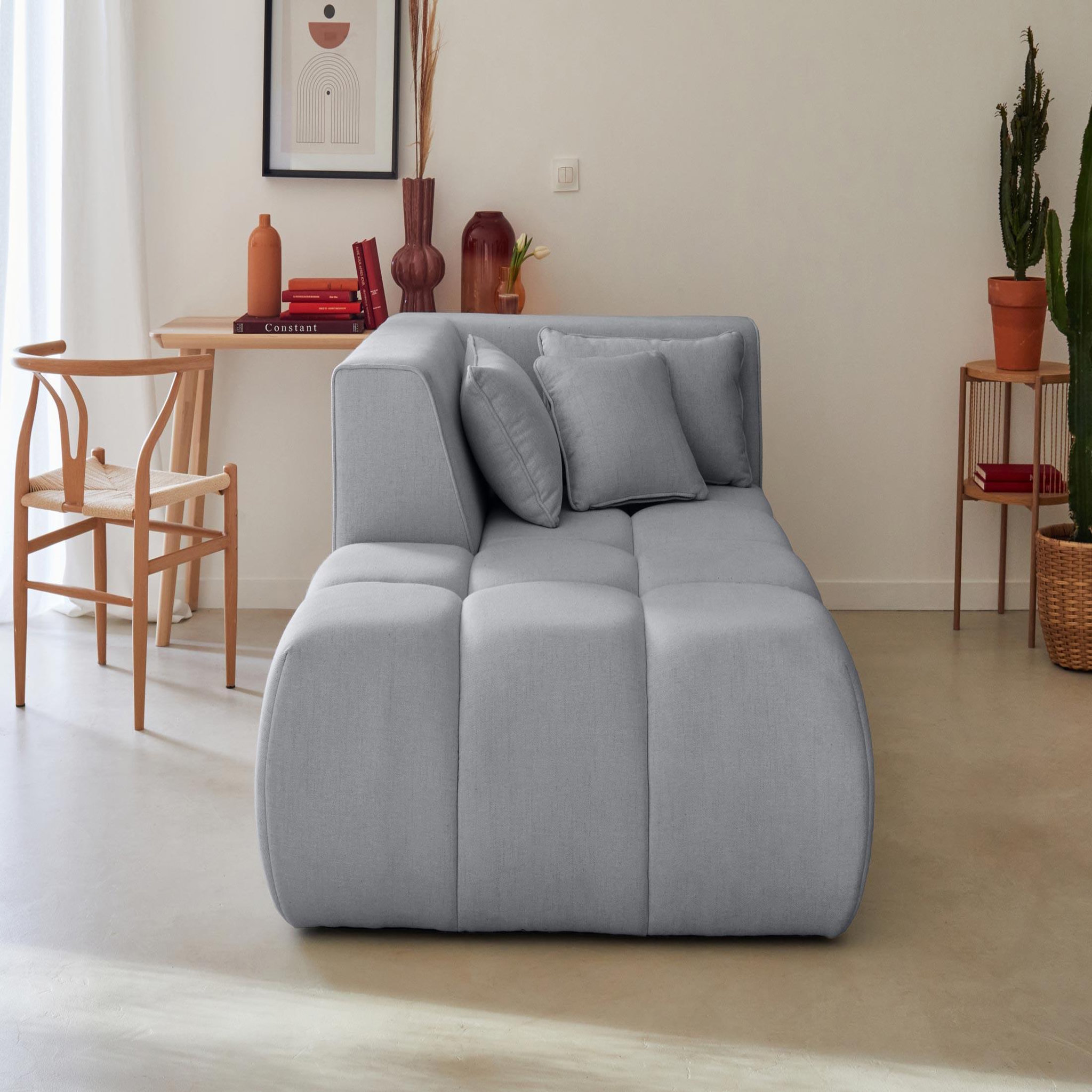 Voir la diapositive 2 : LISA DESIGN Caracas - module d'assise méridienne gauche - en tissu