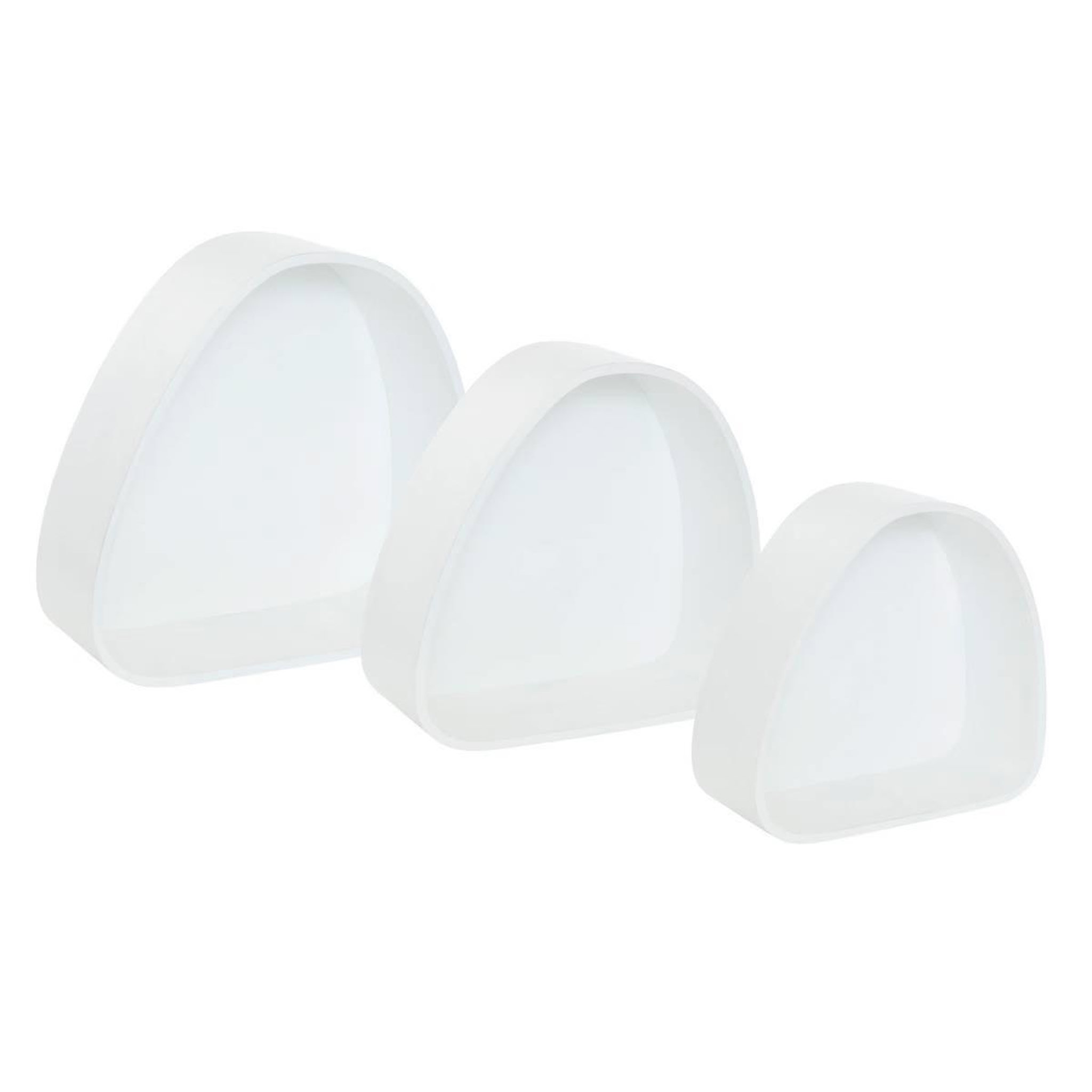 ATMOSPHERA Lot de 3 étagères murales  sien  37cm blanc